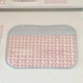 STORESDE Cute New Pink Love Quilted Japanese Style Ancient Table Mat Tablecloth Ins Style Student Desk Material Heart Shaped Table Mat