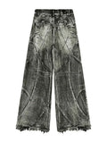 STORESDE Vintage Y2k Streetwear Punk Hip Hop Jeans Women Pants Grunge Baggy Ripped Denim Trousers Gothic Distressed Wide Leg Jeans Goth