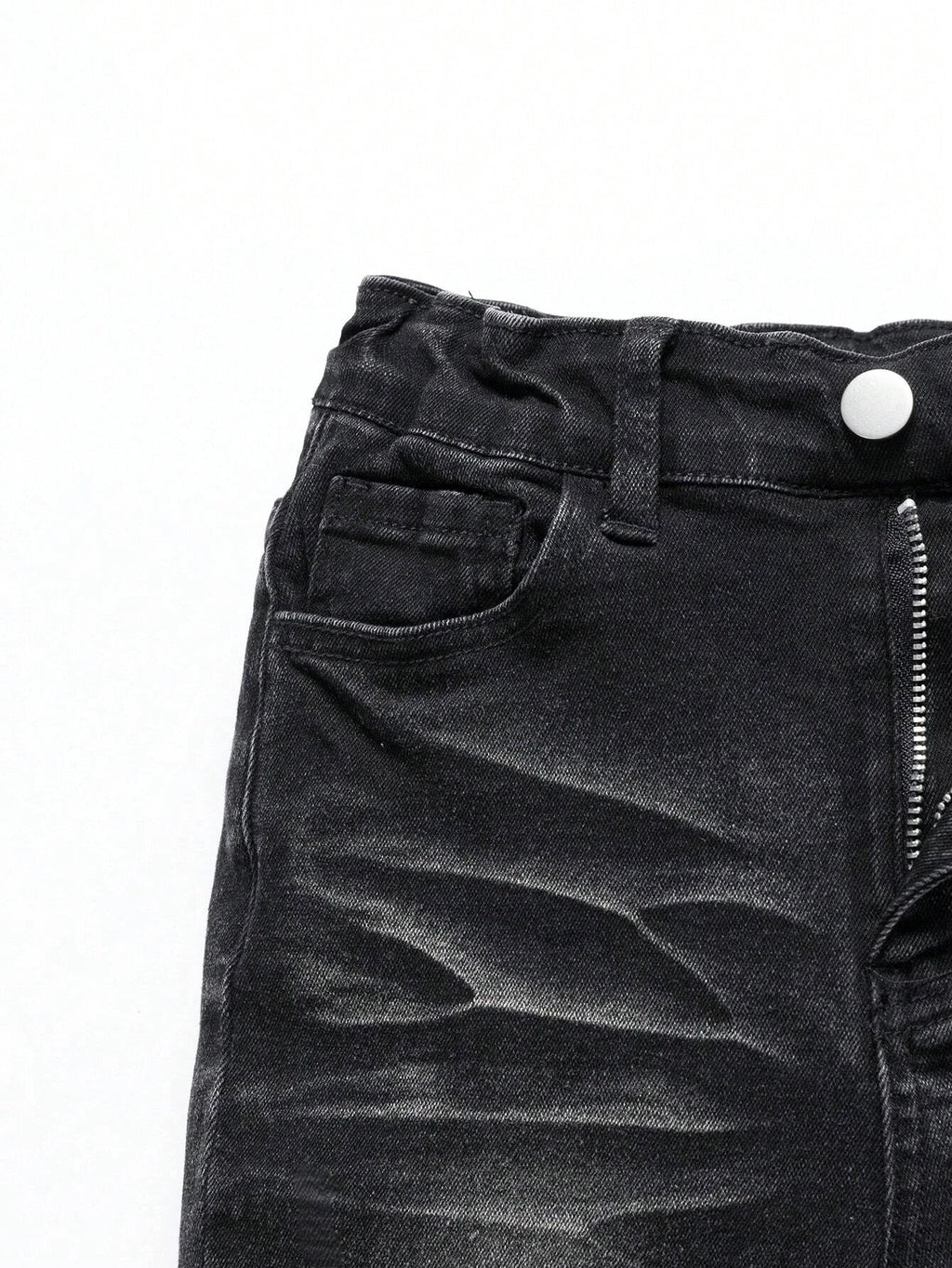 STORESDE 1 Piece of Men's Four-Season Snowflake Washed Fashion Jeans, Stretch Slim Fit Light Gray Dark Black Casual Denim Pants, Normcore and Fashionable, Suitable for Everyday Wear