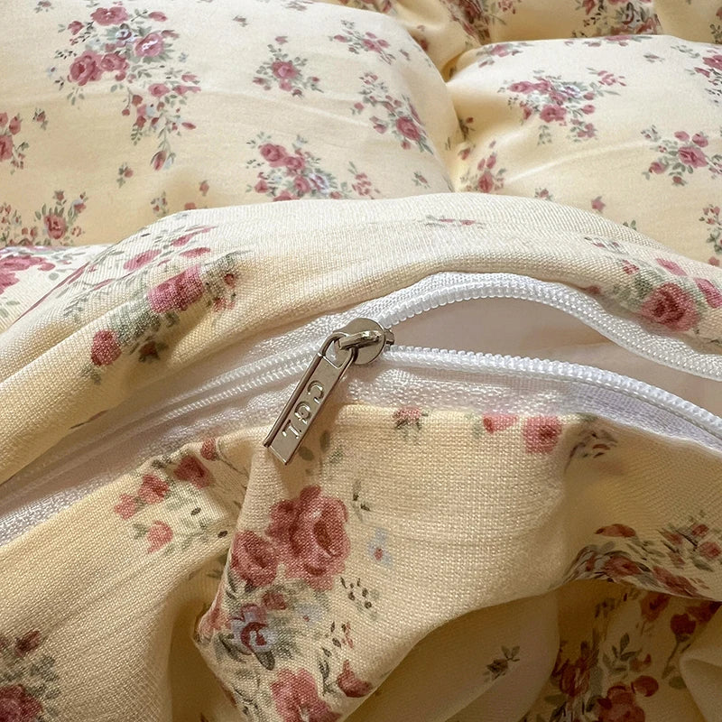 STORESDE Floral Style Duvet Cover Soft Quilt Cover Single/Double/Queen Size Comforter Covers Girls Room Bedding (Pillowcase Need Order)