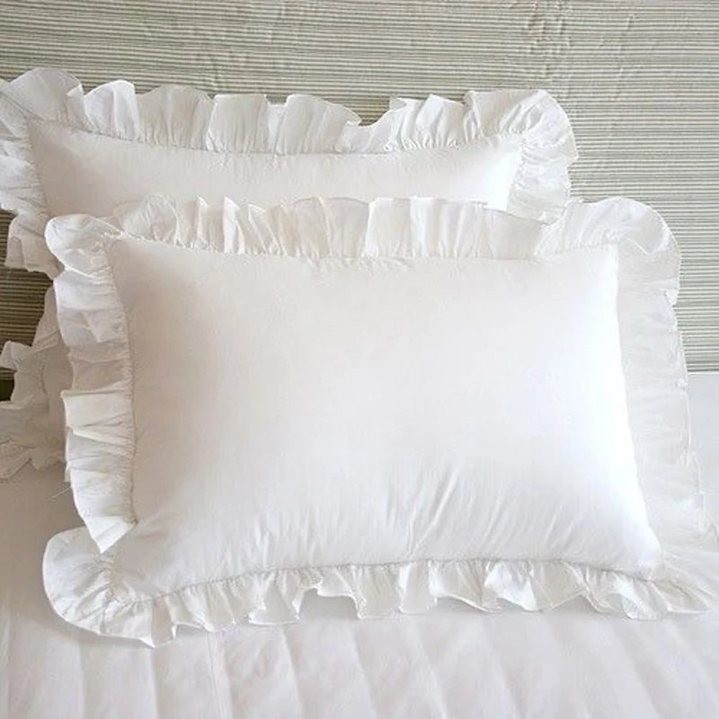 STORESDE Princess Pillowcases With Ruffles Multiple Sizes Pillow Cover Comfortable Pillow Case For Adults Kids