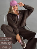 STORESDE Autumn Women's Tracksuit with Zipper and Trousers Gary Casual Two Piece Set Women Casual Yellow  Pant Sports Suit with A Hood