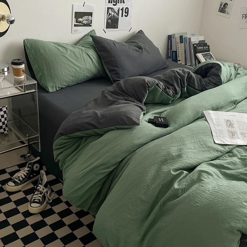STORESDE Bedding Comforter sets Duvet Cover bedsheets set with pillowcase Bedding Linens Set for Queen/King Bed edredones de cama