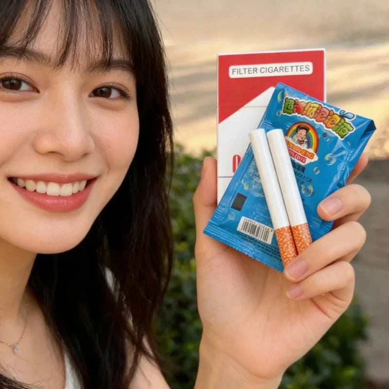 STORESDE INS Funny Strange Cigarette Box Toy Photo Prop as Gifts for Your Friend Gng Device Bubble Machine Outdoor Portable Party Gifts