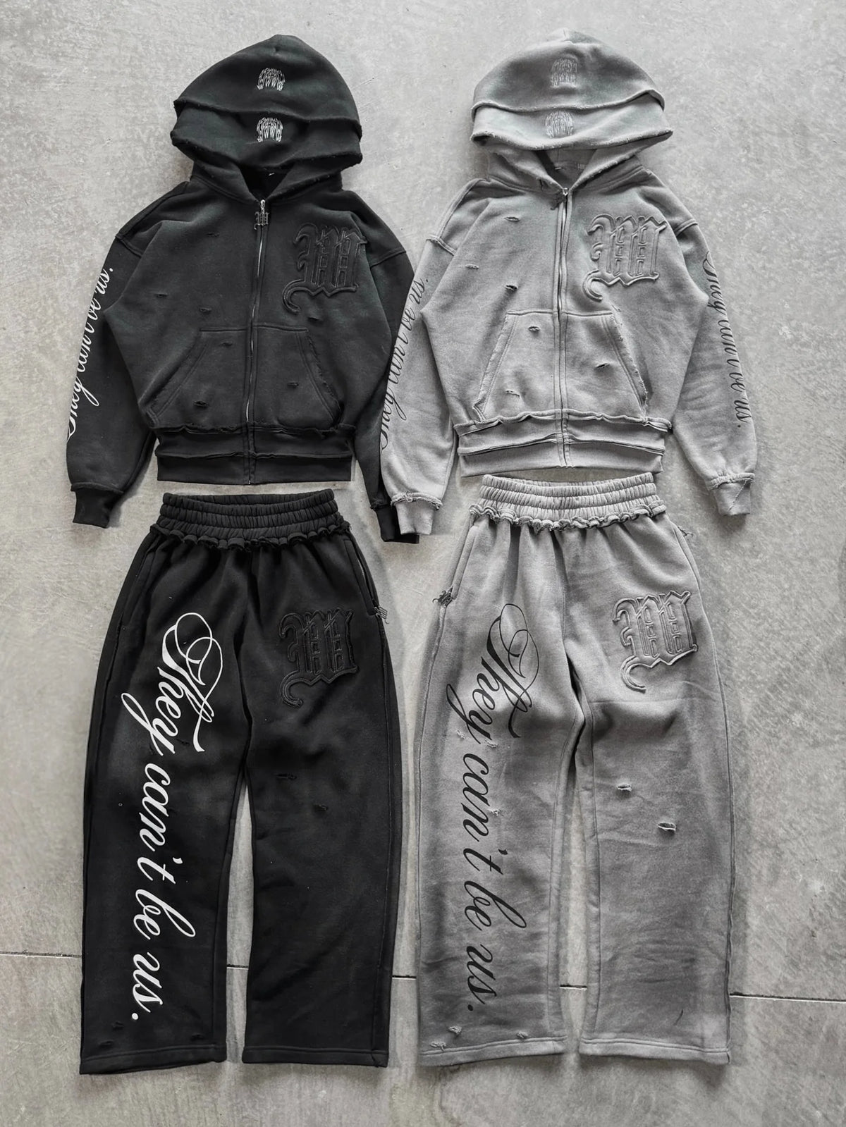STORESDE Y2K Harajuku Punk Gothic Loose Hooded Sweatshirt American Embroidered Patch Casual Double Hooded High Street Retro Sports Sui