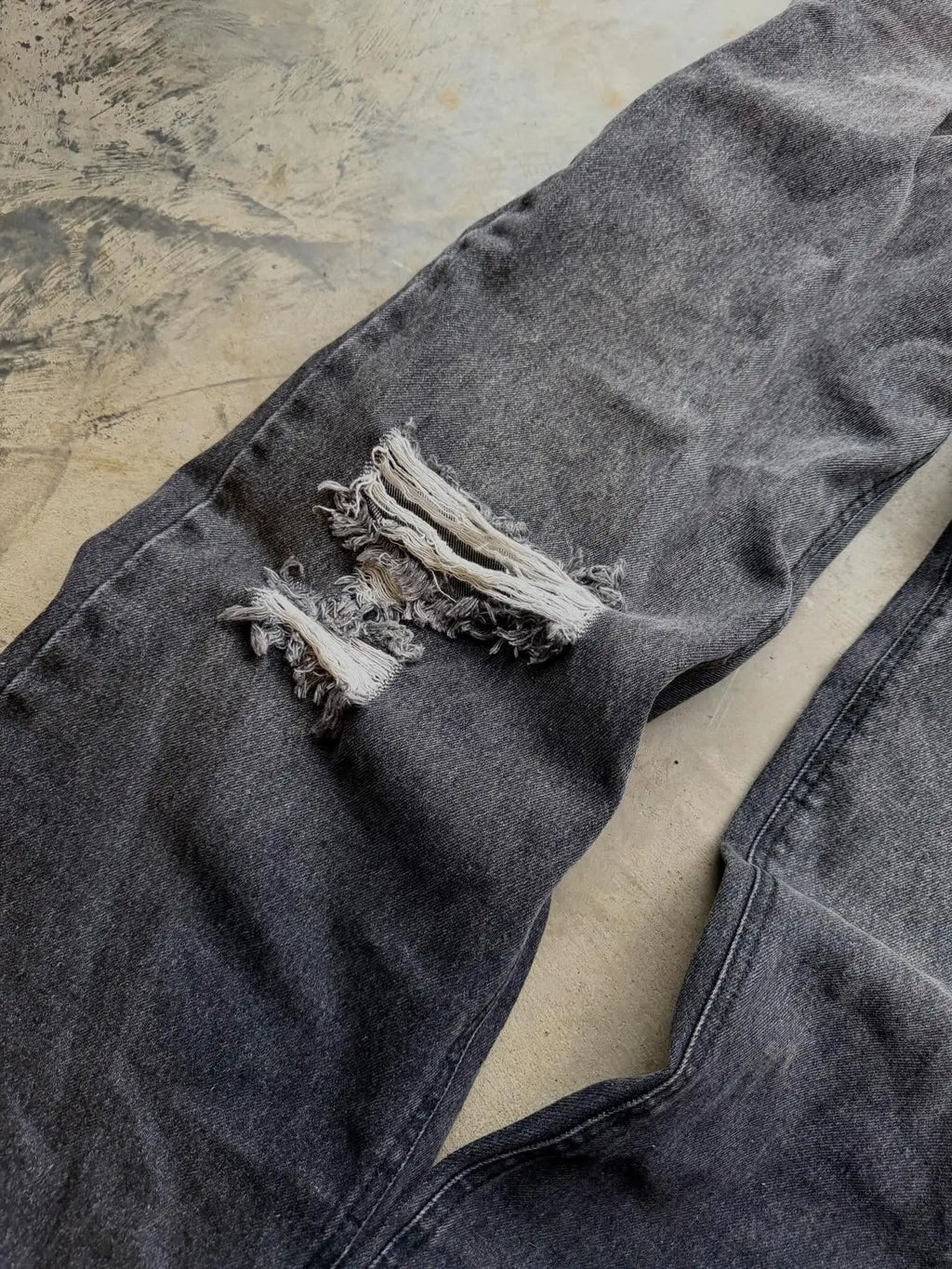 STORESDE Leopard print hem jeans 2000s American casual jeans high waist straight wide leg jeans Harajuku retro women's clothing