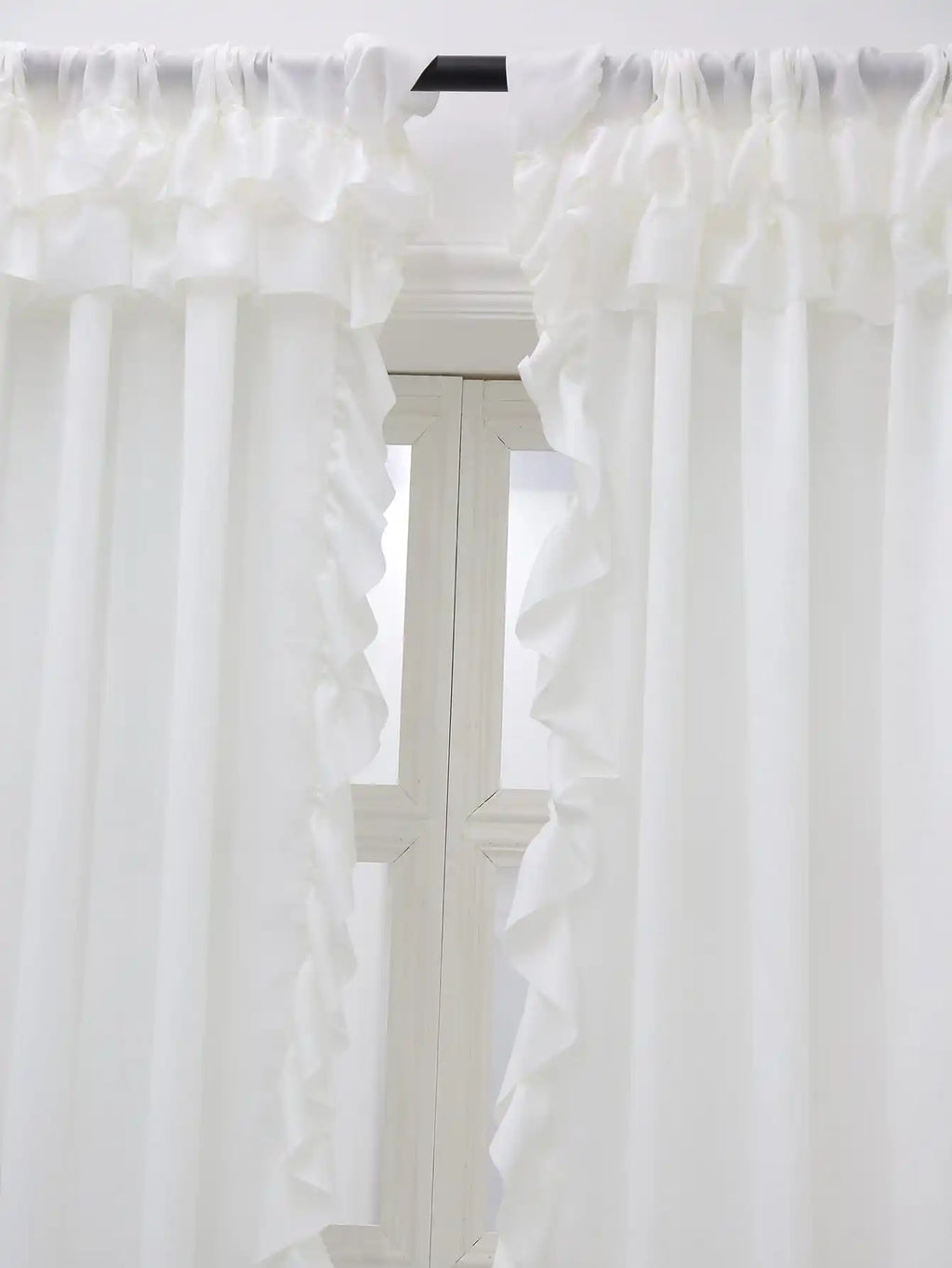 STORESDE White Smooth Velvet Double Hat Curtains, Decoration For Living Room And Bedroom Windows, White Curtains For Weddings, Gatherings