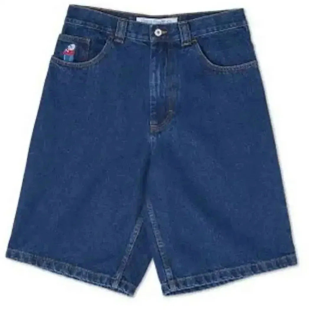 STORESDE Big Boy Baggy Shorts New Harajuku Hip Hop Cartoon Graphic Embroider  Retro Denim Shorts Y2k Gym Basketball Shorts Women Clothing