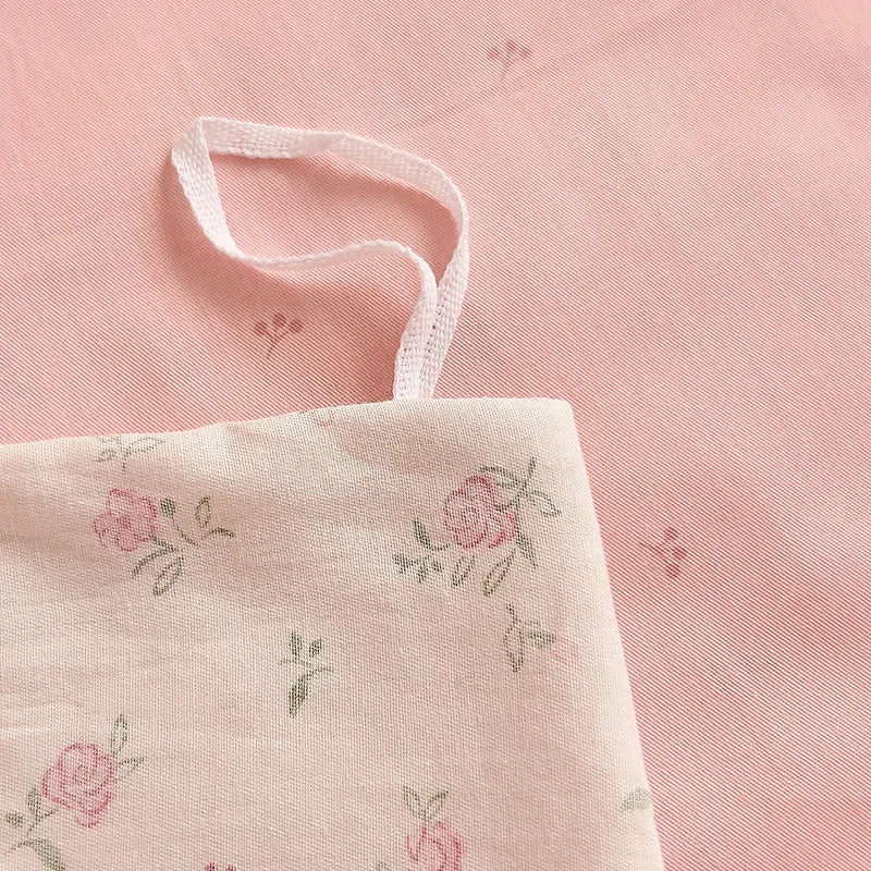 STORESDE 100%Cotton Duvet Cover Flower Printed Quilt Cover for Girls Single/Double/Queen Size Pink funda nordica (without pillowcase)