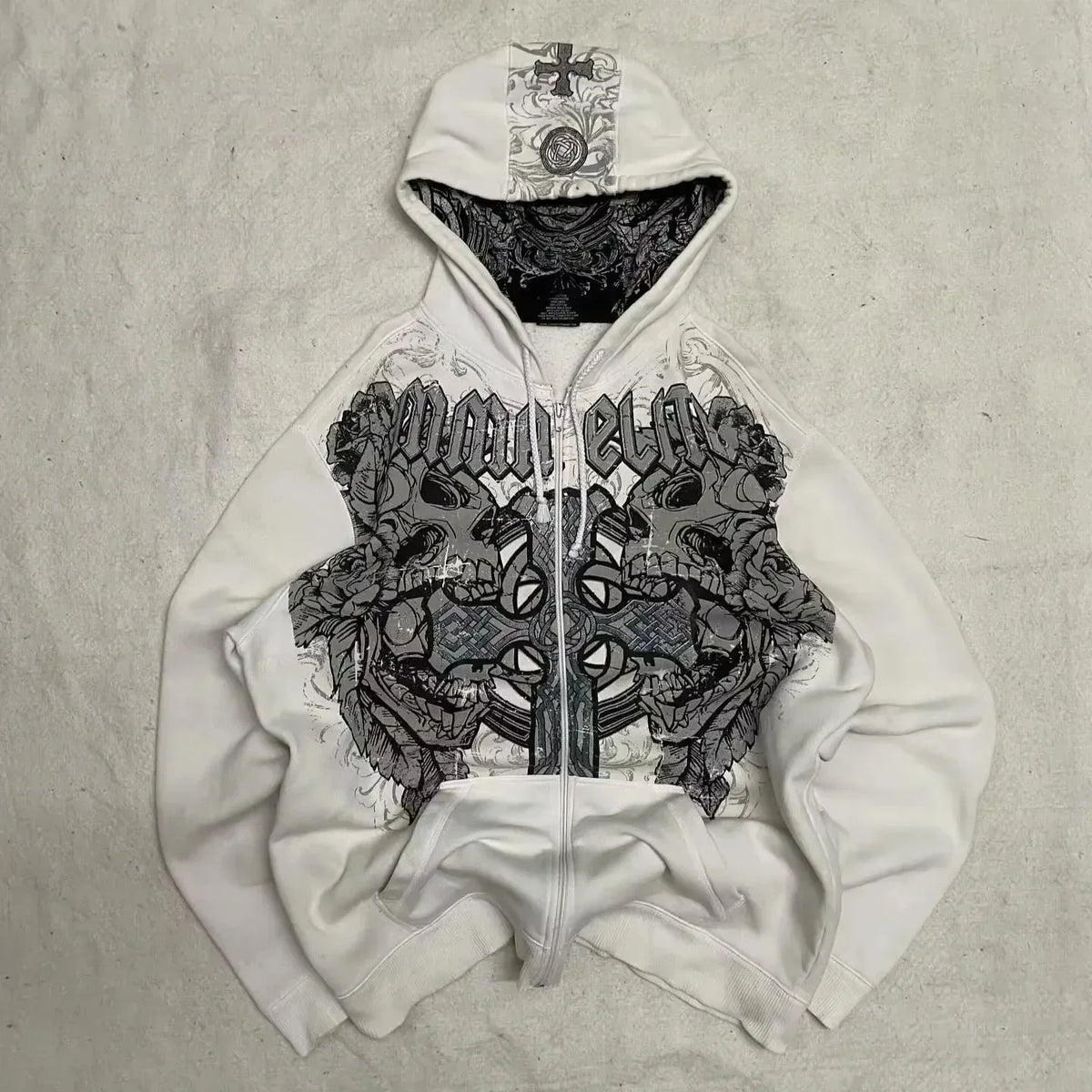 STORESDE Korean Fashion Simple Blue Double-Sided Oversized Zipper Hoodie Women Y2K New Harajuku Gothic Casual Joker Couple Street Wear