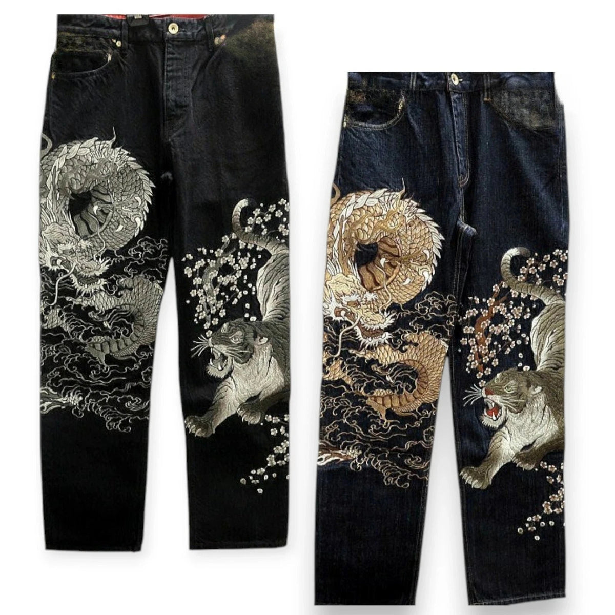 STORESDE Japanese Retro Selvedge Jeans Man Y2K High-end Brand Natural Indigo Dip Dyeing Harajuku Mopping Pants
