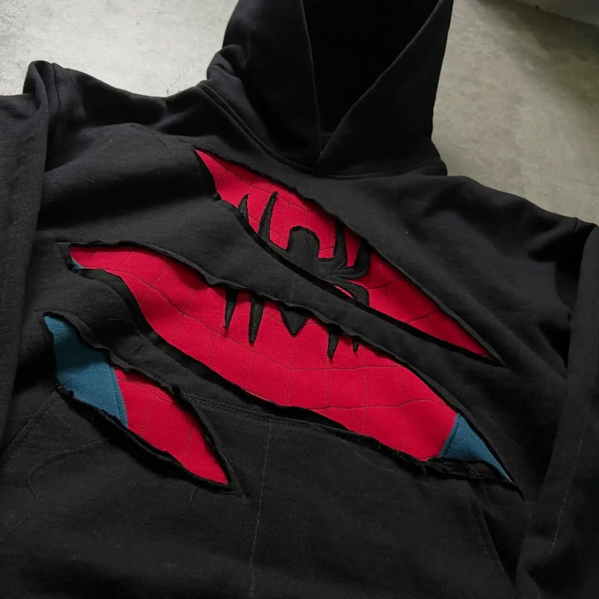 STORESDE American Retro Spider Patchwork Print Hoodies Fashion Oversized Loose Full Zipper Hoodie Men Jacket Gothic Street Y2k Sweatshirt