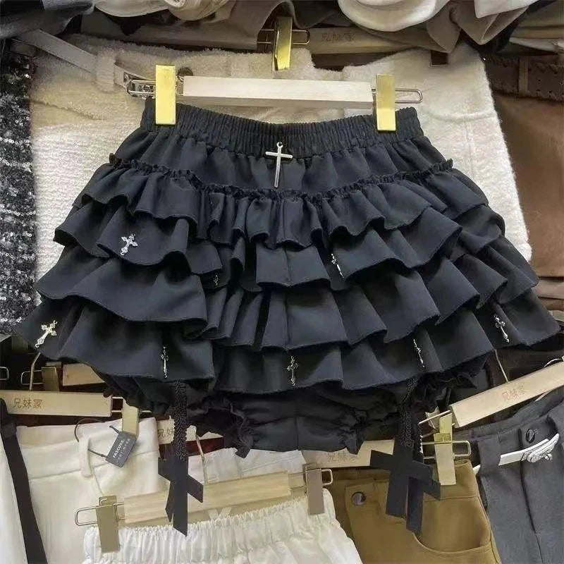 STORESDE Women's Blue Black Riveted Belt Denim Skirt Y2K Harajuku High Street Fashion 90s Sexy A-line Mini Skirt Summer Clothing 2026 New