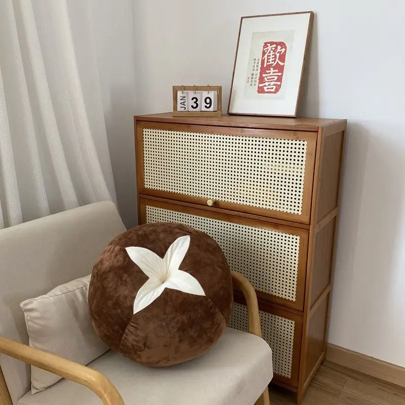 STORESDE ins cute soft cute mushroom tomato futon cushion bed cushion doll throw pillow lazy living room sofa pillow