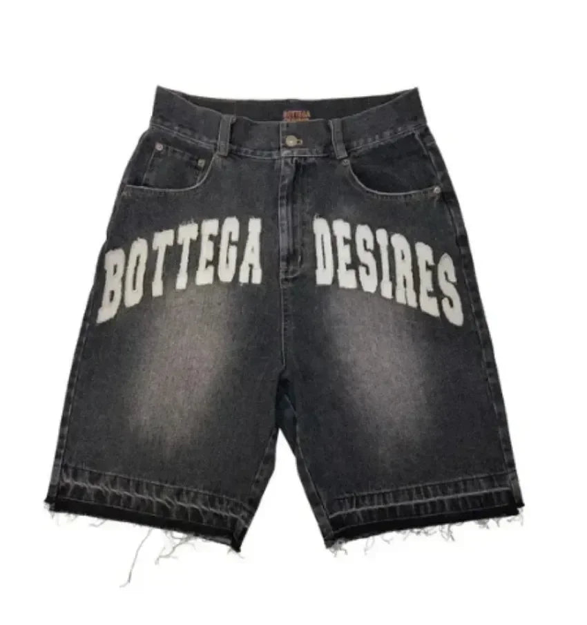 STORESDE Embroidered Shorts Y2K Streetwear Man Woman Clothing Harajuku Hip Hop Baggy Denim Gym Shorts Gothic Summer Basketball Shorts