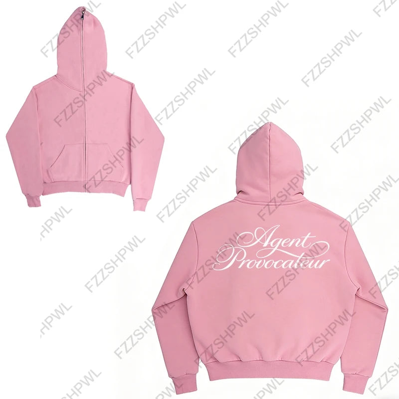 STORESDE Harajuku hooded sweatshirt aesthetically pleasing fashionable unique streetwear letter print American retro everyday casual tops