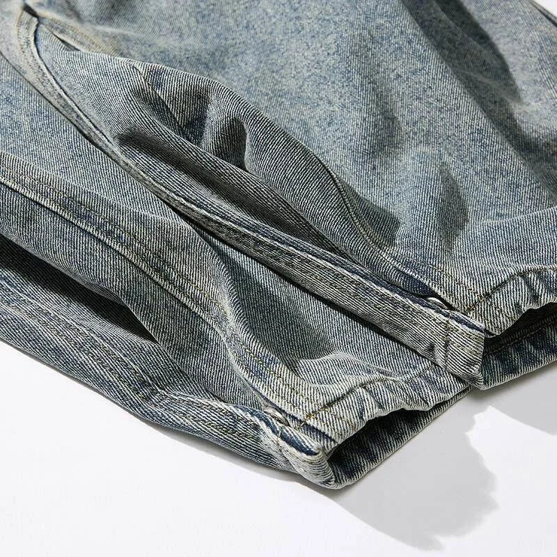 STORESDE 2025 Spring Men Streetwear Denim Pants Men Harajuku Washed Baggy Jeans Men Y2K Fashion Punk Casual High Waist Wide Leg Pants