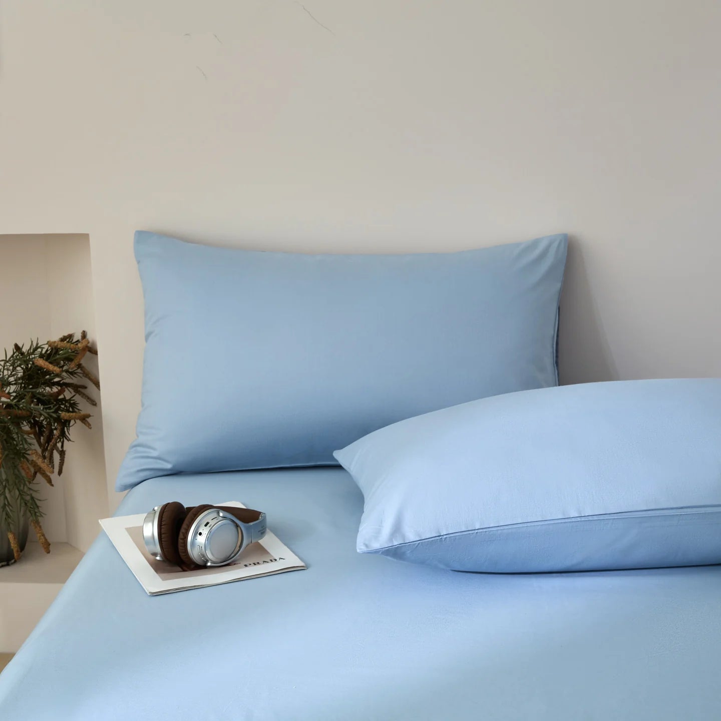 STORESDE 3pcs 100% Egyptian Cotton Duvet Cover Set 1pc Duvet Cover and 2pcs Pillowcases 150*200/220*220cm Single/double Queen King Size