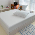 STORESDE Washed Fitted Sheet with Elastic Bands Non Slip Adjustable Mattress Cover for Single Double King Queen Bed 90x200 150x200 180