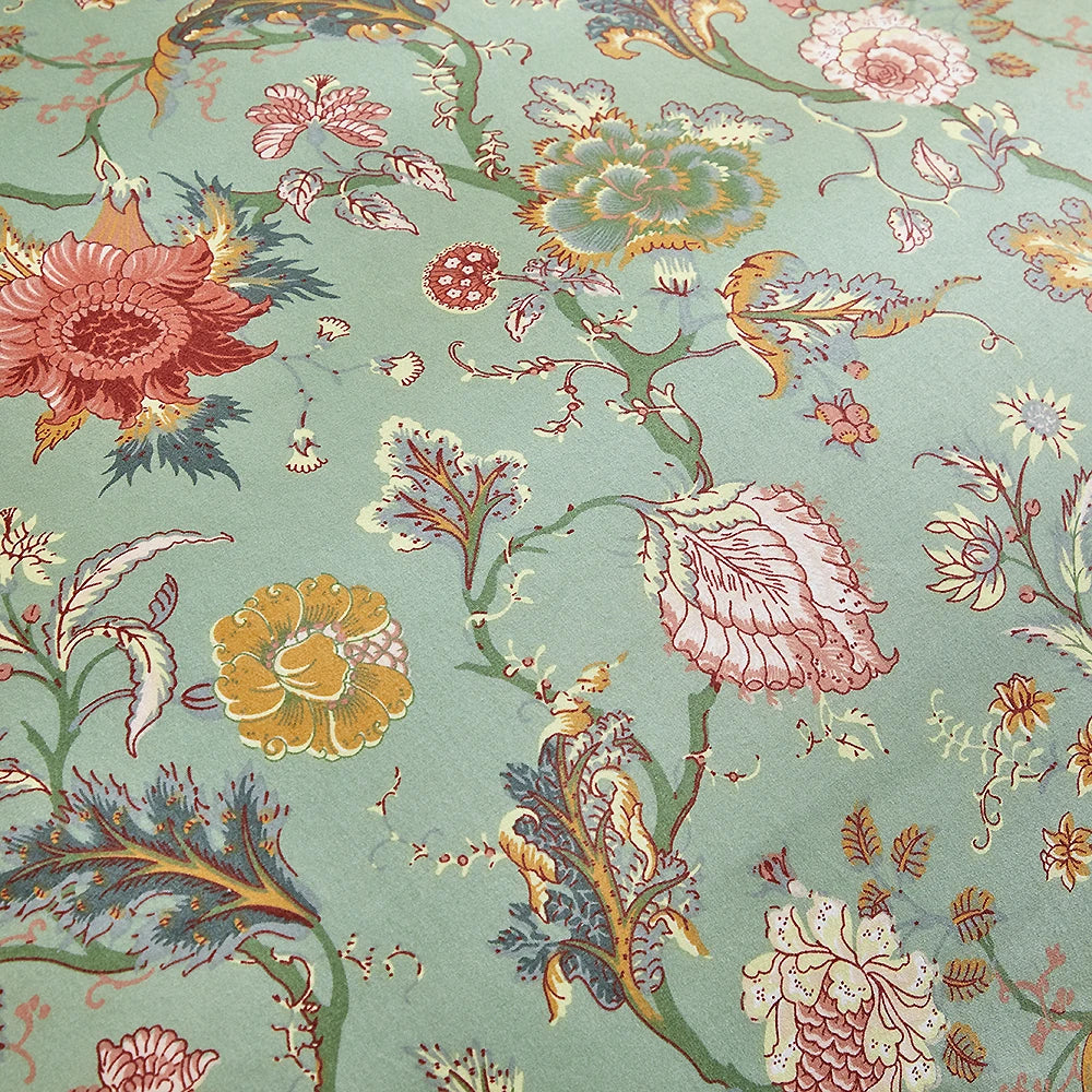 STORESDE Vintage Floral Printed Duvet Cover Set Soft Breathable Double Bed Bedding Set All Season Queen Size Quilt Cover and Pillowcases