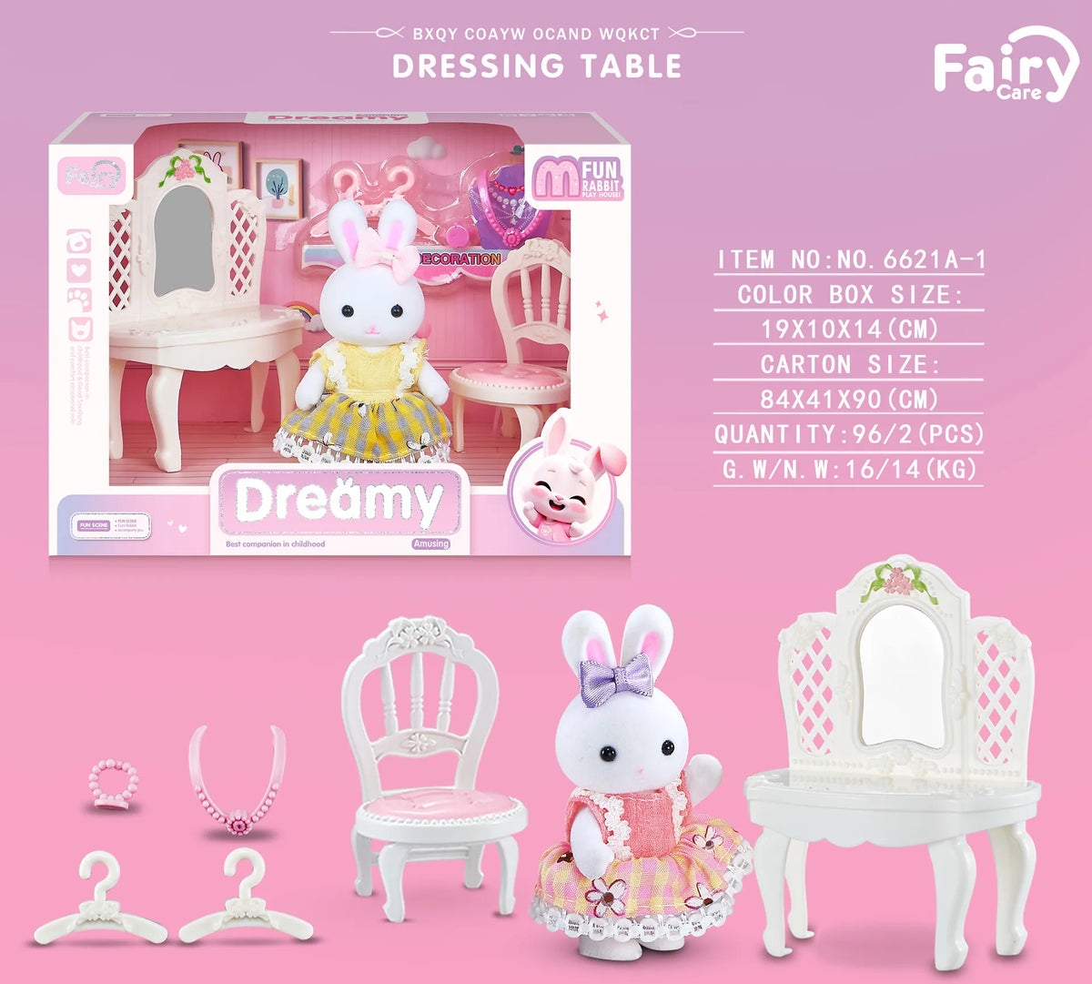 STORESDE Little Rabbit Bedroom kitchen outdoor gamesLovely Scene Play Toys Simulation Modelling Children Birthday Easter Gift