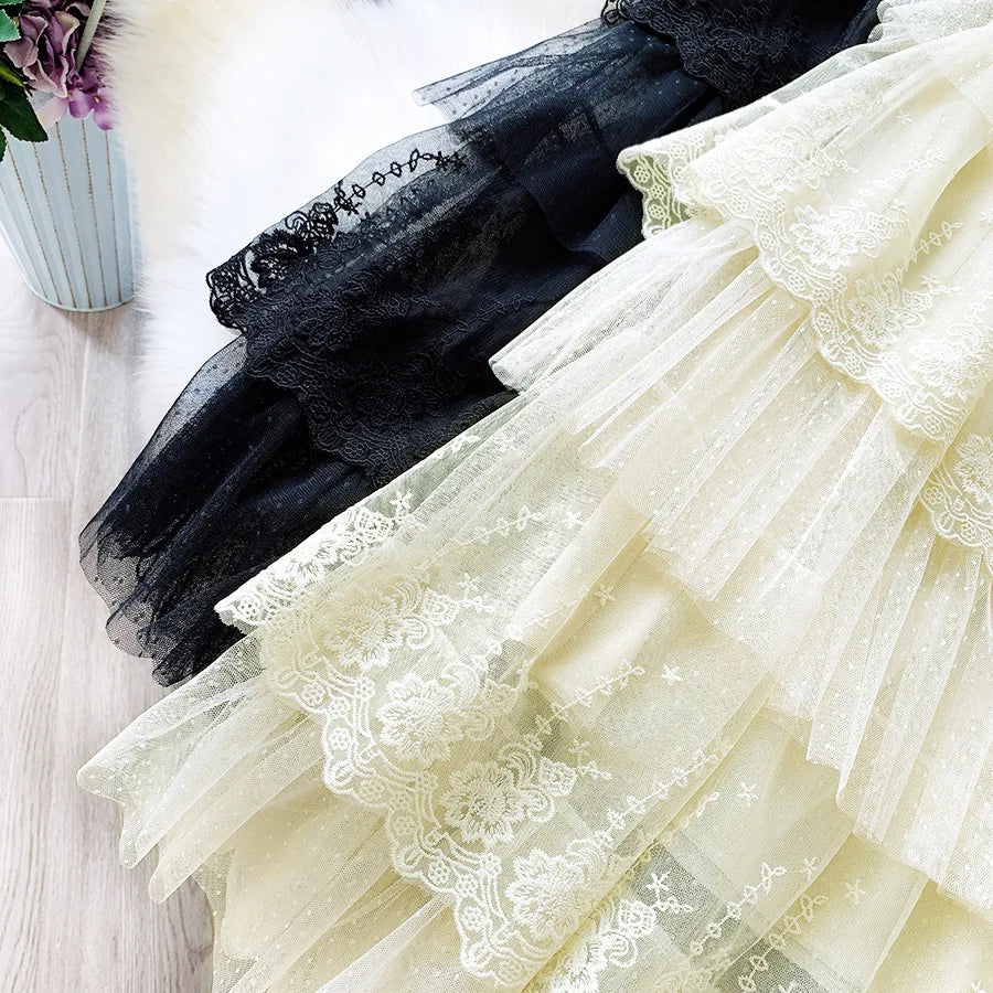 STORESDE 2026 New Spring Fashion Women Skirts Women Lace Skirts Long Lace Skirt Women Fashion Clothing K68