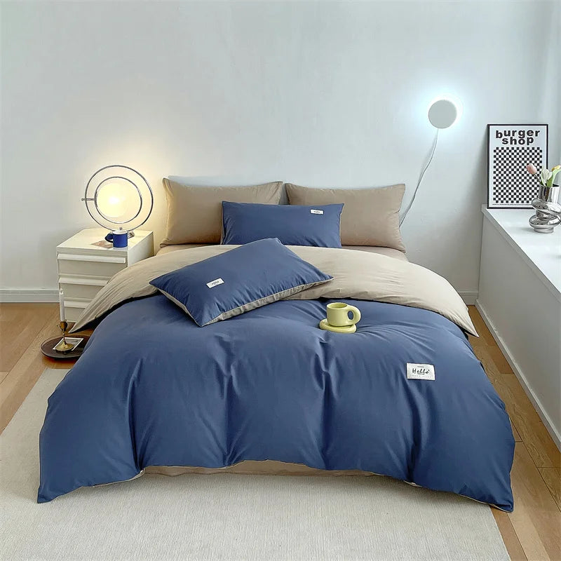 STORESDE INS style high luxury solid color double-sided style single couple quilt cover soft luxury hotel & apartment & home bedding
