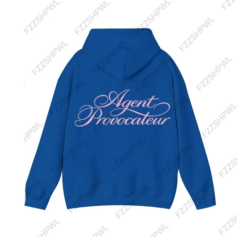 STORESDE Harajuku hooded sweatshirt aesthetically pleasing fashionable unique streetwear letter print American retro everyday casual tops