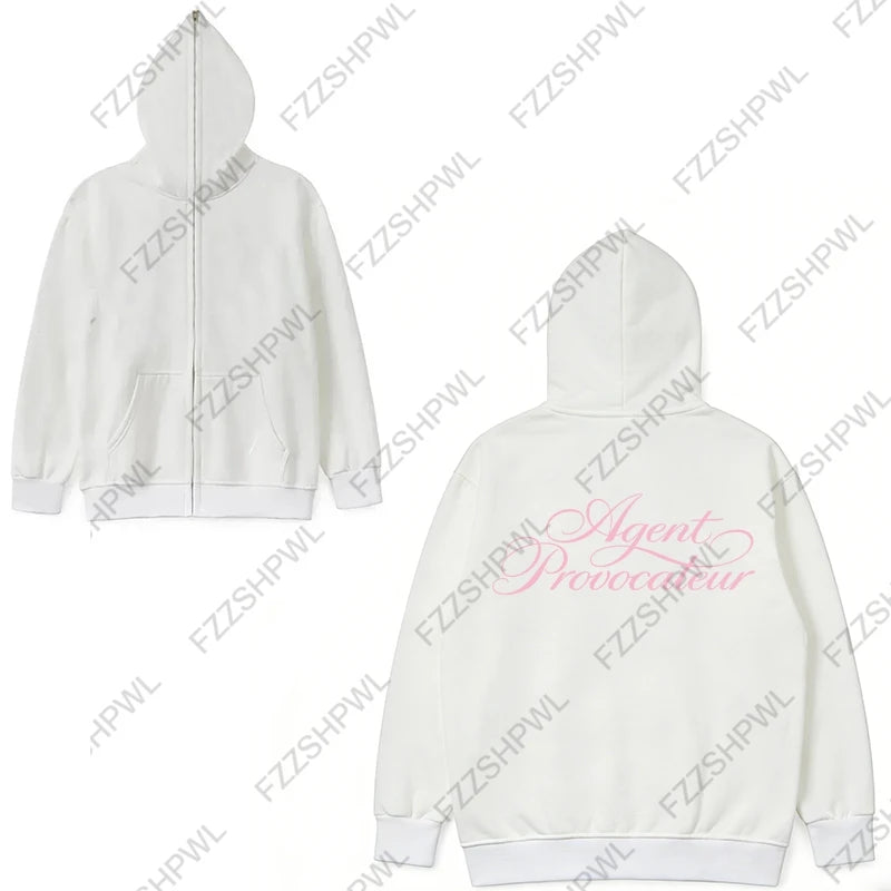 STORESDE Harajuku hooded sweatshirt aesthetically pleasing fashionable unique streetwear letter print American retro everyday casual tops