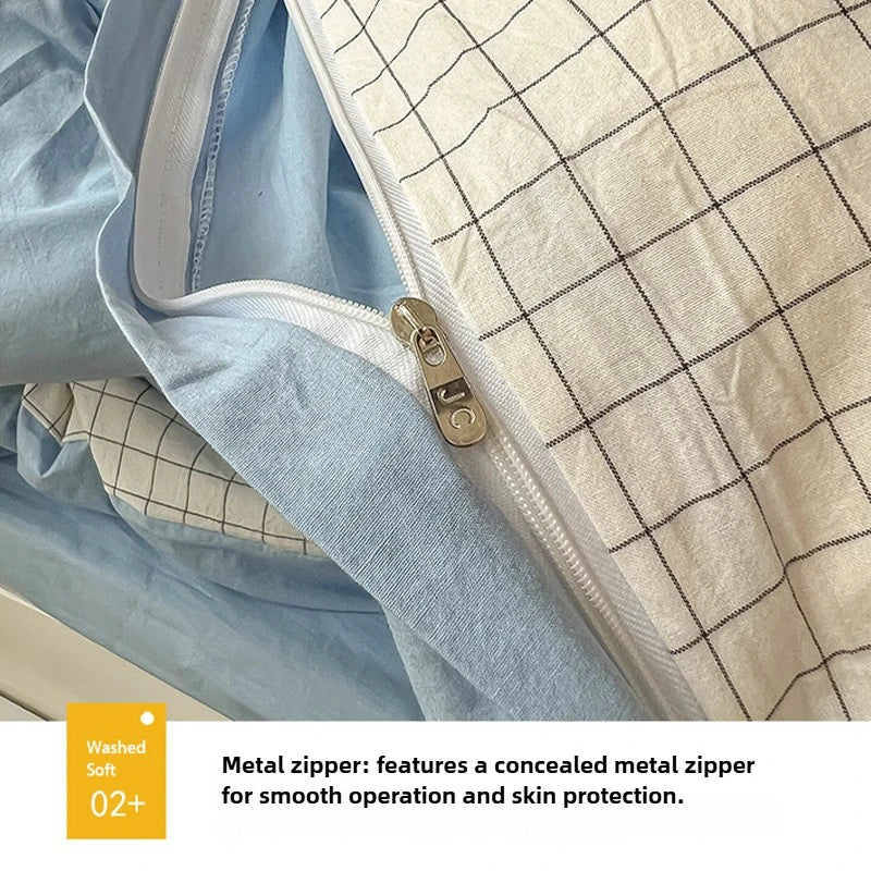 STORESDE Home Quality Bedding Set Soft Cotton Duvet Cover Pillowcase Flat Sheet 3pcs Set Home Textiles Bedding Adjustable 0.9-1.2m Bed 이불