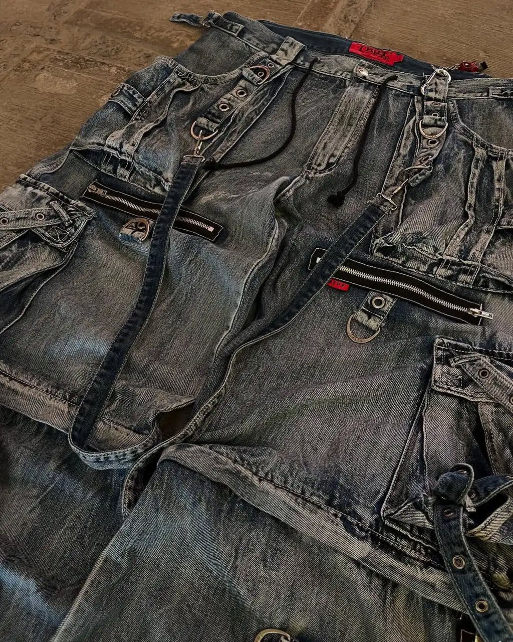 STORESDE Streetwear Heavy Jeans Y2K Clothing Men Women Hip Hop Retro Pockets Baggy Cargo Pants Baggy Jeans Low Rise Wide Leg Trousers