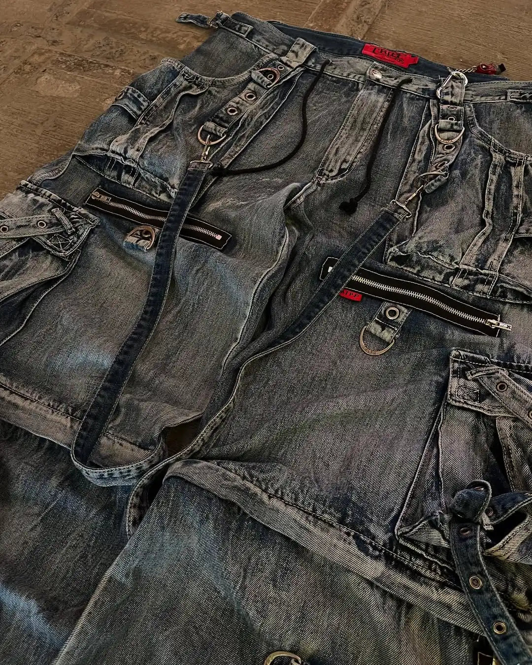 STORESDE Streetwear Heavy Jeans Y2K Clothing Men Women Hip Hop Retro Pockets Baggy Cargo Pants Baggy Jeans Low Rise Wide Leg Trousers