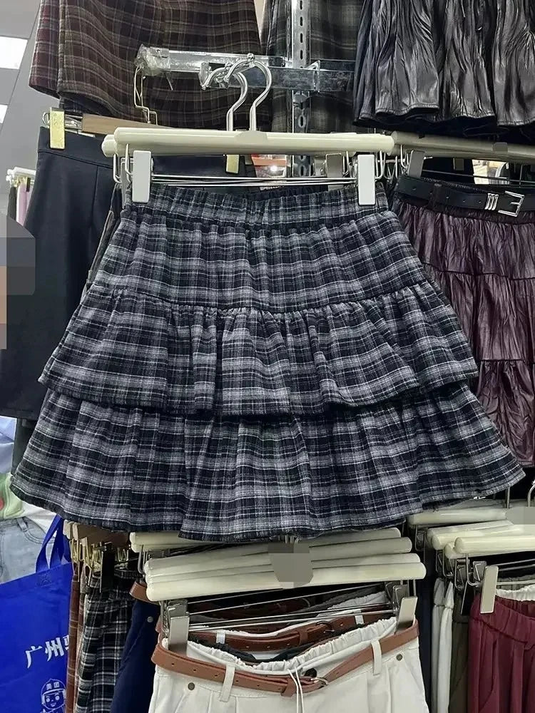 STORESDE Women's Blue Black Riveted Belt Denim Skirt Y2K Harajuku High Street Fashion 90s Sexy A-line Mini Skirt Summer Clothing 2026 New