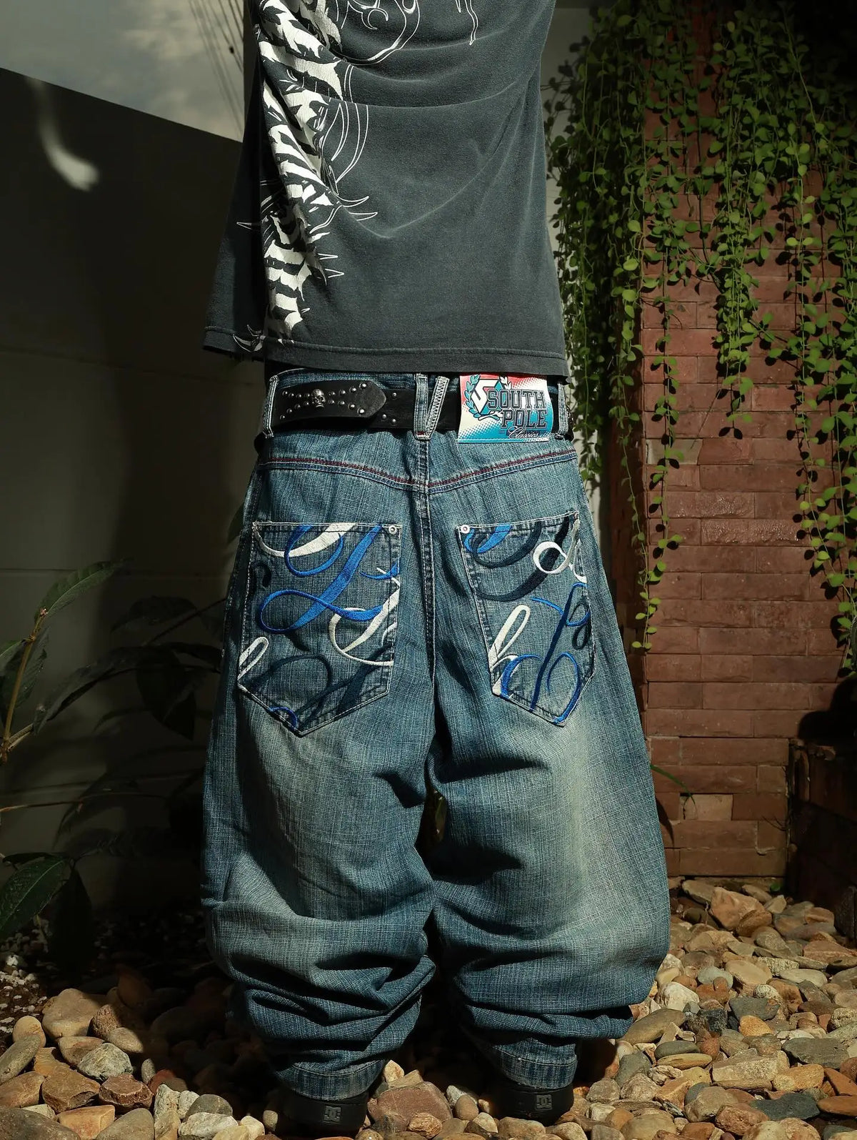 STORESDE Y2K American Jeans Mens Oversized Retro Hip-Hop Wide-Leg Pants Harajuku Trend Rock Women Straight Pants