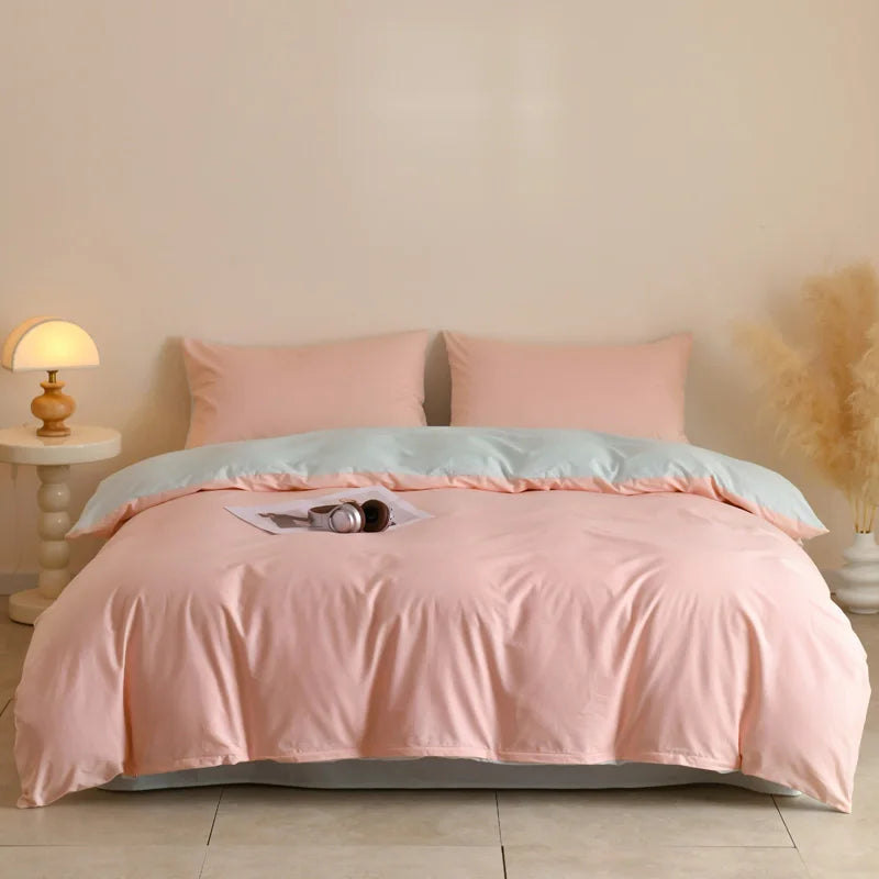 STORESDE 3pcs 100% Egyptian Cotton Duvet Cover Set 1pc Duvet Cover and 2pcs Pillowcases 150*200/220*220cm Single/double Queen King Size