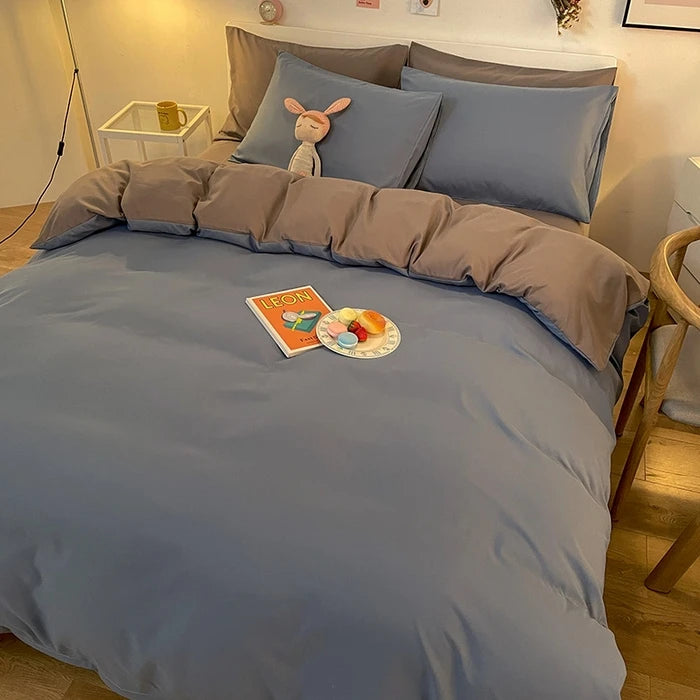 STORESDE 2025 New Solid Color Duvet Cover Double/Queen Size Anti-Mite Durable Comforter Cover Simple Durable (No Pillowcase)
