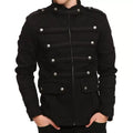 STORESDE Men’s Black Gothic Steampunk Vintage Military Parade Guard Uniform Band Jacket