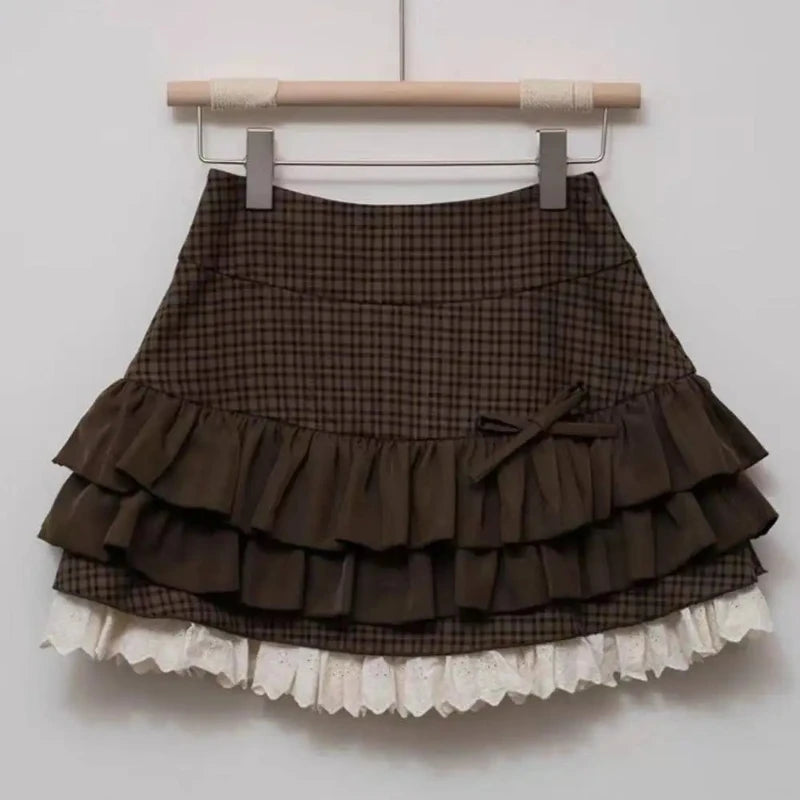 STORESDE Women's Blue Black Riveted Belt Denim Skirt Y2K Harajuku High Street Fashion 90s Sexy A-line Mini Skirt Summer Clothing 2026 New