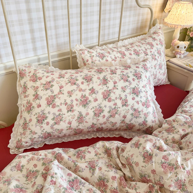 STORESDE Princess Style Floral Bed Sheets Set Duvet Cover Bedding Set постельное белье Set Room Decoration Birthday Gift Bedroom