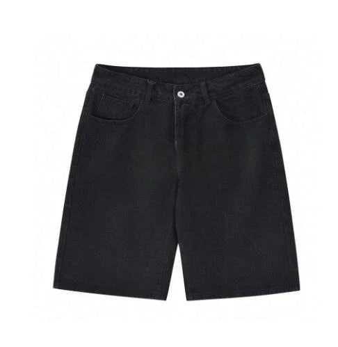 STORESDE American style hip-hop letter splicing denim shorts millennium retro personality fashion fake two-piece gothic rock
