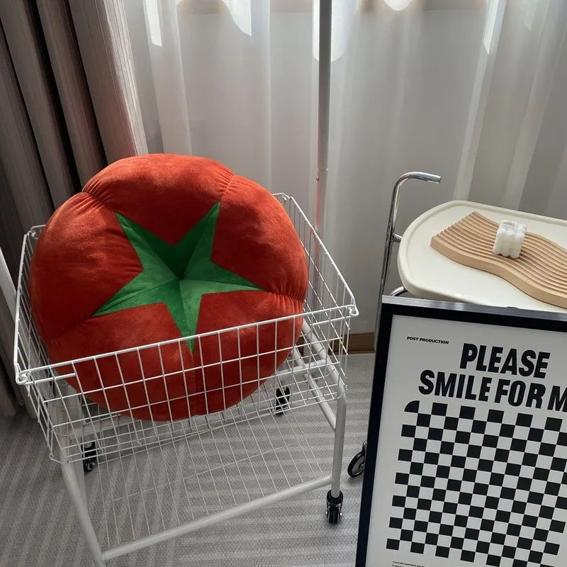 STORESDE ins cute soft cute mushroom tomato futon cushion bed cushion doll throw pillow lazy living room sofa pillow