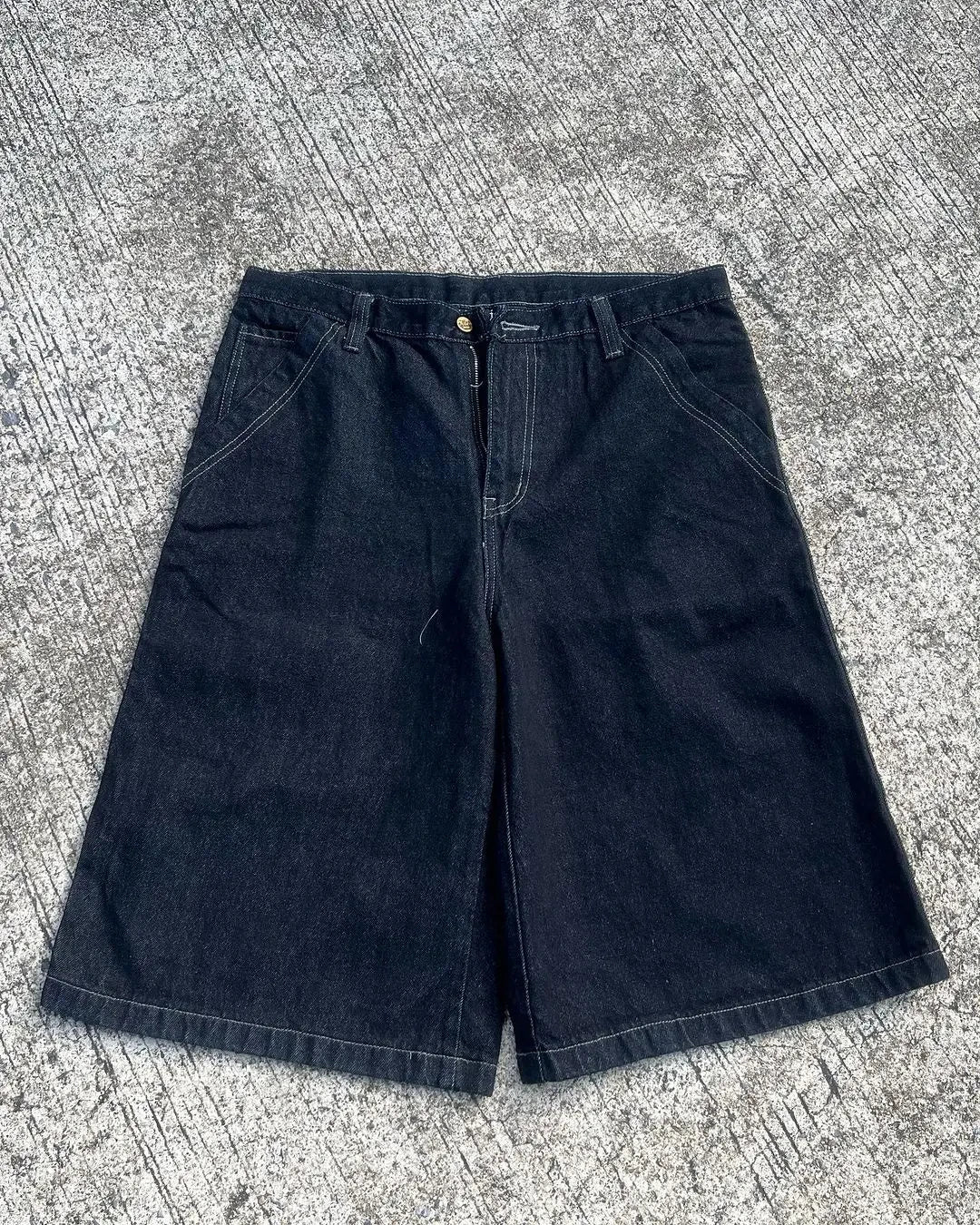 STORESDE Y2K Streetwear New Fashion Star Pattern Nail Denim Shorts Women Harajuku Vintage Hip Hop Spice Girls Splicing Cropped Pants