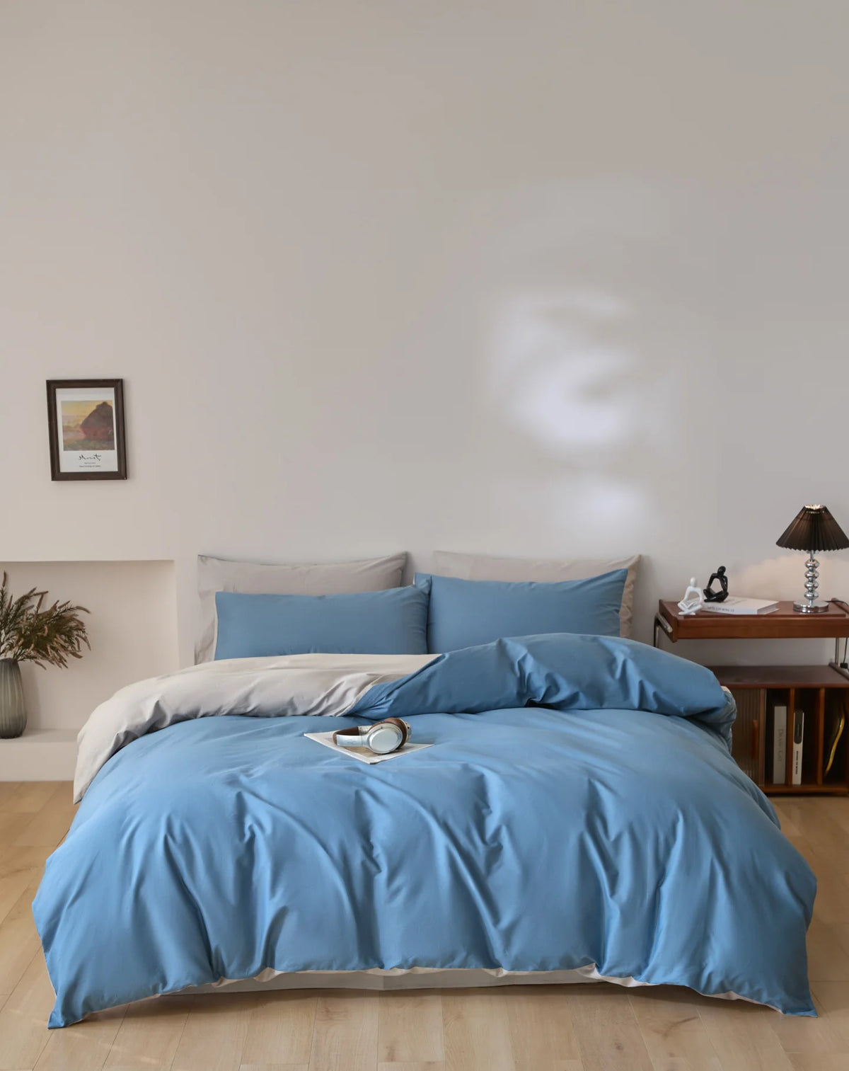 STORESDE 3pcs 100% Egyptian Cotton Duvet Cover Set 1pc Duvet Cover and 2pcs Pillowcases 150*200/220*220cm Single/double Queen King Size