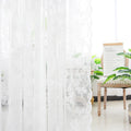 STORESDE French Lace Tulle Curtain White Tulle Lace Curtains Blind Living Room Bedroom Breathable Screen Curtain Wedding Decor Curtains