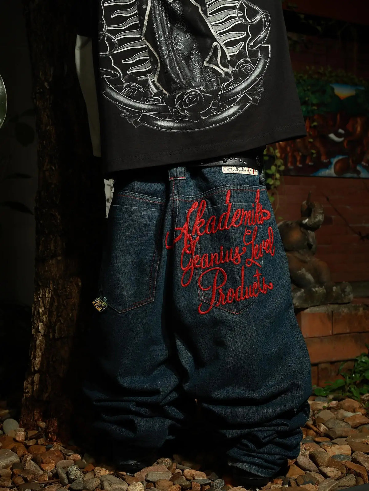 STORESDE Y2K American Jeans Mens Oversized Retro Hip-Hop Wide-Leg Pants Harajuku Trend Rock Women Straight Pants