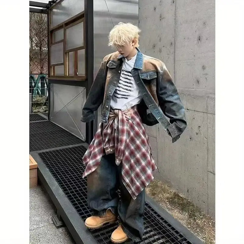 STORESDE 2025 American Retro Y2K New Fashion Men Clothing Street Hip Hop Gothic Harajuku Oversize couple street Joker Jacket Tops
