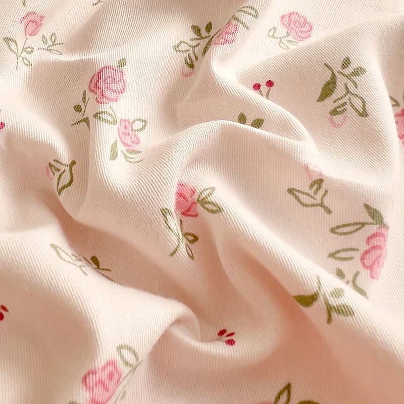 STORESDE 100%Cotton Duvet Cover Flower Printed Quilt Cover for Girls Single/Double/Queen Size Pink funda nordica (without pillowcase)