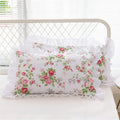 STORESDE Pastoral Cotton Thick Pillowcase, Printed Ruffle Cushion Cover, Pillow Cases, Bedding Pillowcase, Home Decor, 1 Pc