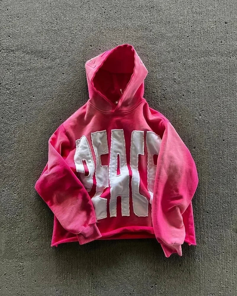 STORESDE American Fashion Embroidery Personality Flash Diamond Oversize Zipper Hoodie Men Y2K New Harajuku Gothic Casual Joker Sweatshirt