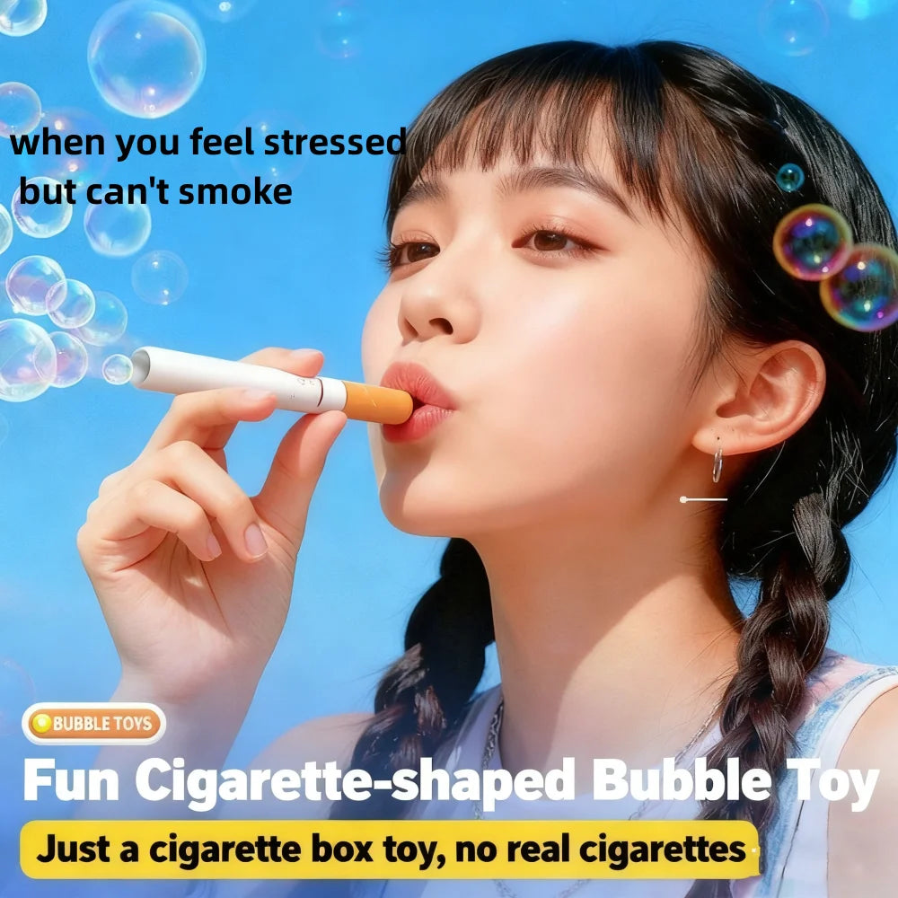STORESDE INS Funny Strange Cigarette Box Toy Photo Prop as Gifts for Your Friend Gng Device Bubble Machine Outdoor Portable Party Gifts